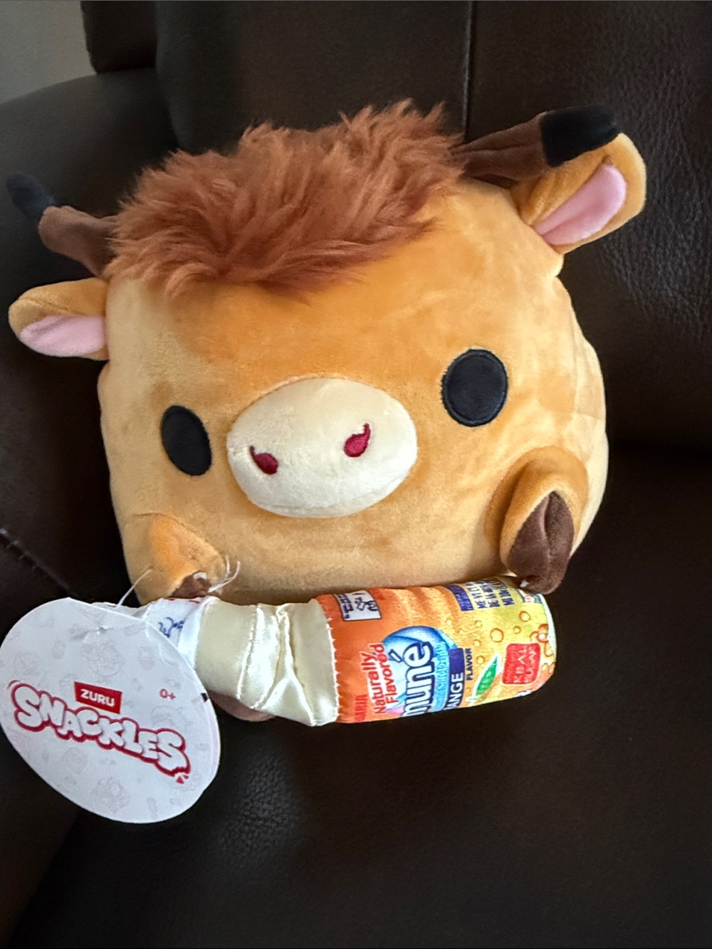 ZURU SNACKLES Robbie the Highland Cow Stuffed Animal Toy NEW